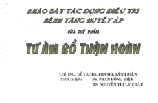 Khảo sát tác dụng điều trị bệnh tăng huyết áp
